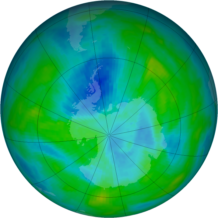 Antarctic ozone map for 23 March 1979